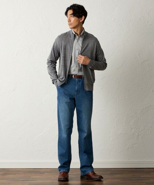 BAKER STREET / ベイカー・ストリート ニット・セーター | 【ウォッシャブル】シャドーチェックジップニット(2L・3Lあり) | 詳細2