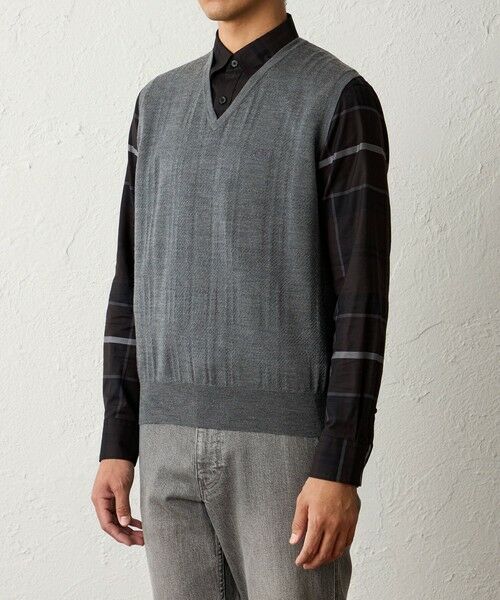 BAKER STREET / ベイカー・ストリート ニット・セーター | 【ウォッシャブル】WOOLBRID Vネックベスト | 詳細4