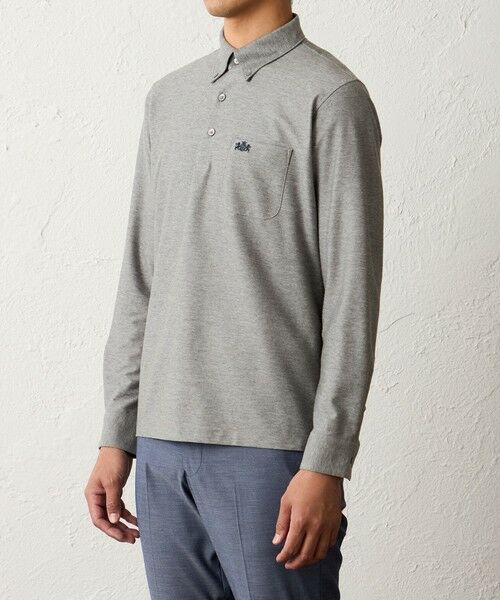 BAKER STREET / ベイカー・ストリート カットソー | デニム調ロングスリーブポロシャツ | 詳細4