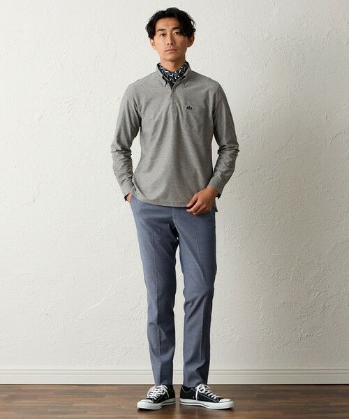 BAKER STREET / ベイカー・ストリート カットソー | デニム調ロングスリーブポロシャツ | 詳細1