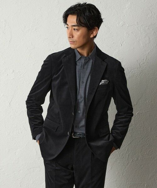 BAKER STREET/ベイカー・ストリート 【セットアップ対応可能】ポリエステルへリンボーンジャケット ブラック1 LL BAKER STREET/ベイカー・ストリート 【セットアップ対応可能】ポリエステルへリンボーンジャケット ブラック1 LL