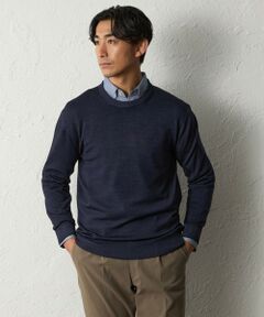 BAKER STREET / ベイカー・ストリート ニット・セーター | スノー加工クルーネックニット(2L・3Lあり)