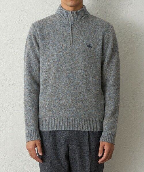 BAKER STREET / ベイカー・ストリート ニット・セーター | メランジハーフジップニット(2L・3Lあり) | 詳細5