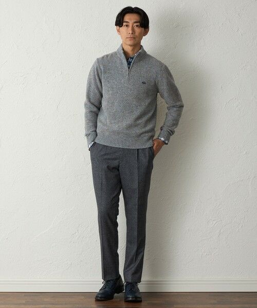 BAKER STREET / ベイカー・ストリート ニット・セーター | メランジハーフジップニット(2L・3Lあり) | 詳細1