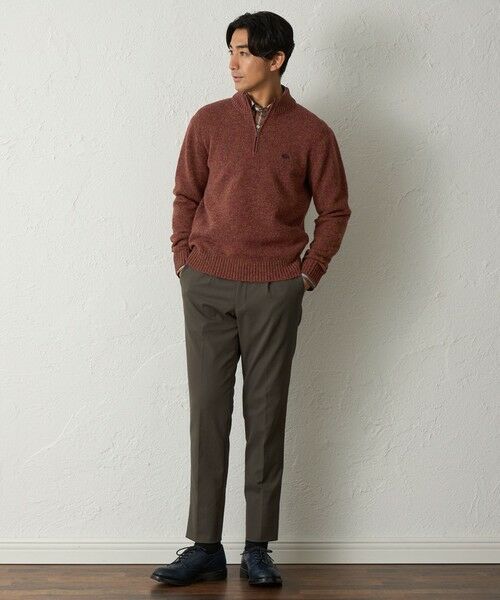 BAKER STREET / ベイカー・ストリート ニット・セーター | メランジハーフジップニット(2L・3Lあり) | 詳細2