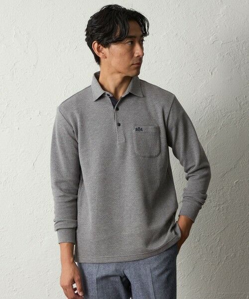BAKER STREET / ベイカー・ストリート カットソー | 【ウォッシャブル】ウォームポロシャツ(グレー2)