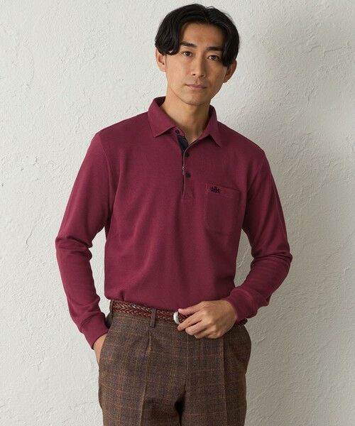 BAKER STREET / ベイカー・ストリート カットソー | 【ウォッシャブル】ウォームポロシャツ（レッド3）