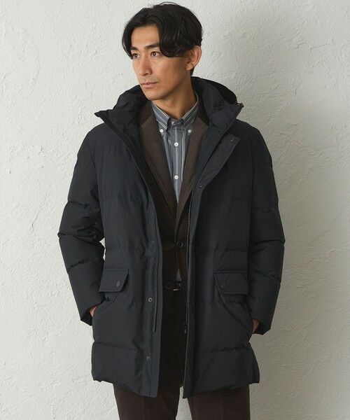 BAKER STREET/ベイカー・ストリート 【はっ水】3レイヤーポリエステルロングダウンコート(2L・3Lあり) ブラック1 S BAKER STREET/ベイカー・ストリート 【はっ水】3レイヤーポリエステルロングダウンコート(2L・3Lあり) ブラック1 S