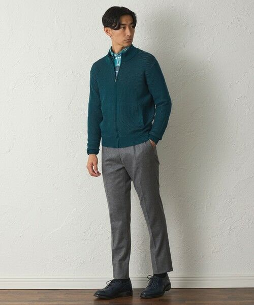 BAKER STREET / ベイカー・ストリート ニット・セーター | ストライプタックフルジップアップニット | 詳細4