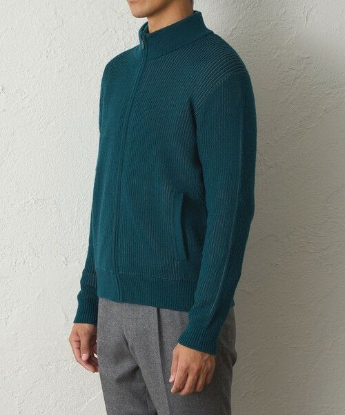BAKER STREET / ベイカー・ストリート ニット・セーター | ストライプタックフルジップアップニット | 詳細6