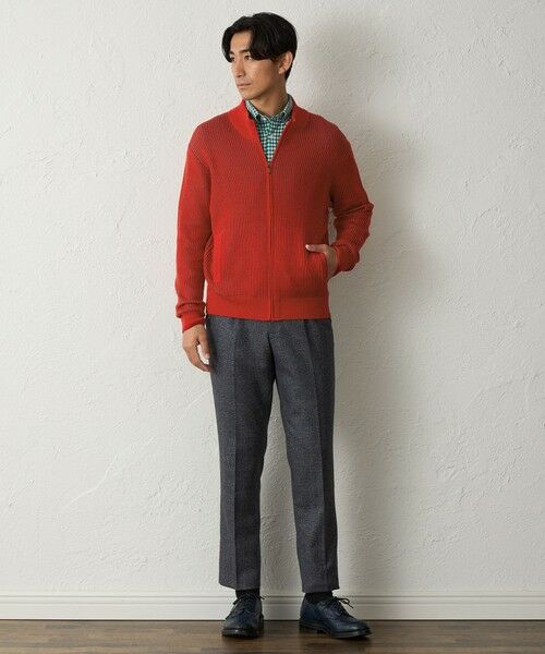 BAKER STREET / ベイカー・ストリート ニット・セーター | ストライプタックフルジップアップニット | 詳細2