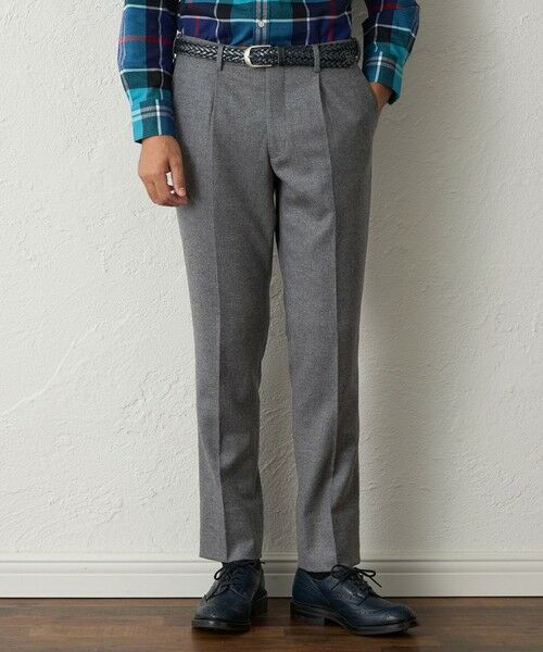BAKER STREET / ベイカー・ストリート その他パンツ | 【Adjustable Fit】ウールフラノトラウザーズ(チャコールグレー1)