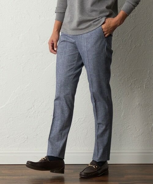 BAKER STREET/ベイカー・ストリート 【ウォッシャブル】【Adjustable Fit】四者混ツイルパンツ ブルー3 S(76)