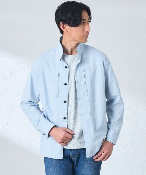 BAKER STREET / ベイカー・ストリート ブルゾン | 【ウォッシャブル】ダンガリーシャツアウター（サックスブルー4）