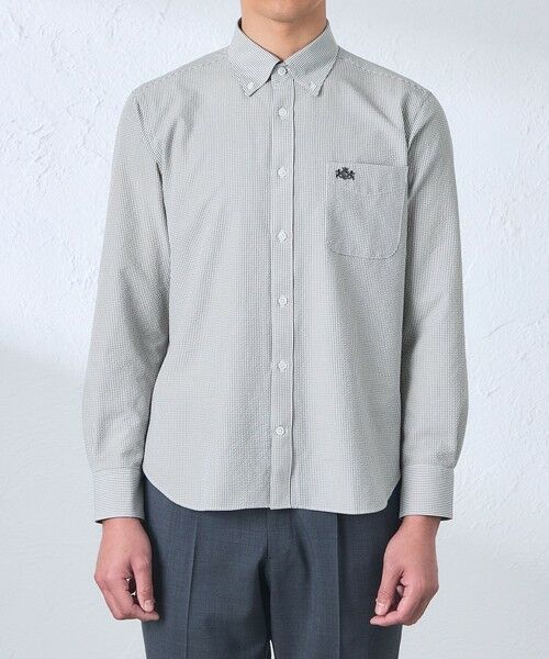 BAKER STREET / ベイカー・ストリート シャツ・ブラウス | BEYON TECH(R) 綿混DotAirサッカーシャツ | 詳細3