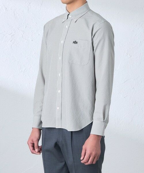 BAKER STREET / ベイカー・ストリート シャツ・ブラウス | BEYON TECH(R) 綿混DotAirサッカーシャツ | 詳細4