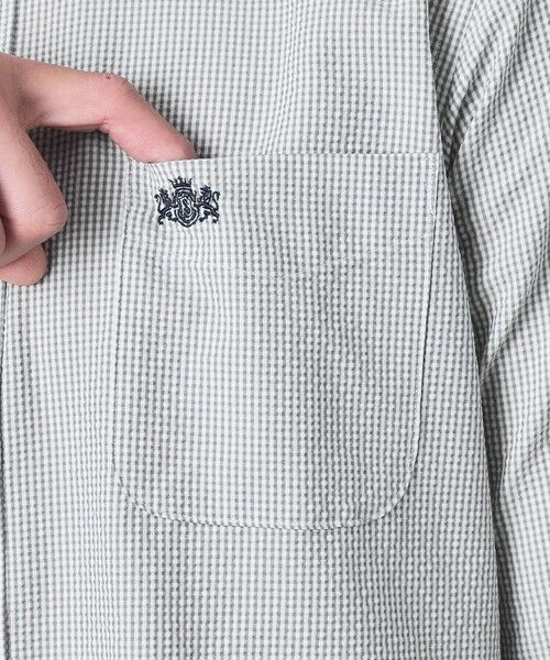 BAKER STREET / ベイカー・ストリート シャツ・ブラウス | BEYON TECH(R) 綿混DotAirサッカーシャツ | 詳細6