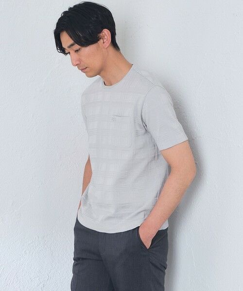 BAKER STREET / ベイカー・ストリート カットソー | シャドータータンショートスリーブTシャツ（ライトグレー）