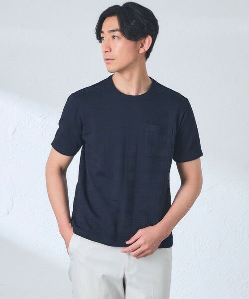 BAKER STREET / ベイカー・ストリート カットソー | シャドータータンショートスリーブTシャツ（ネイビー2）