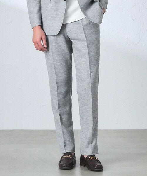 BAKER STREET / ベイカー・ストリート その他パンツ | 【セットアップ対応可能】【ウォッシャブル】【Adjustable Fit】KARAMIコットンミックストラウザース（グレー1）