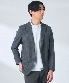 BAKER STREET / ベイカー・ストリート その他アウター | 【ウォッシャブル】ギンガムオーバープリントサッカージャケット