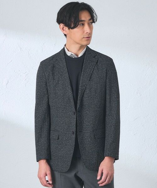 BAKER STREET / ベイカー・ストリート その他アウター | 【ウォッシャブル】ギンガムオーバープリントサッカージャケット（グレー1）