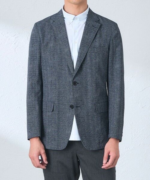 BAKER STREET / ベイカー・ストリート その他アウター | 【ウォッシャブル】ギンガムオーバープリントサッカージャケット | 詳細4