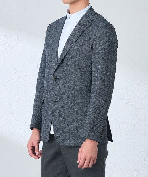 BAKER STREET / ベイカー・ストリート その他アウター | 【ウォッシャブル】ギンガムオーバープリントサッカージャケット | 詳細5