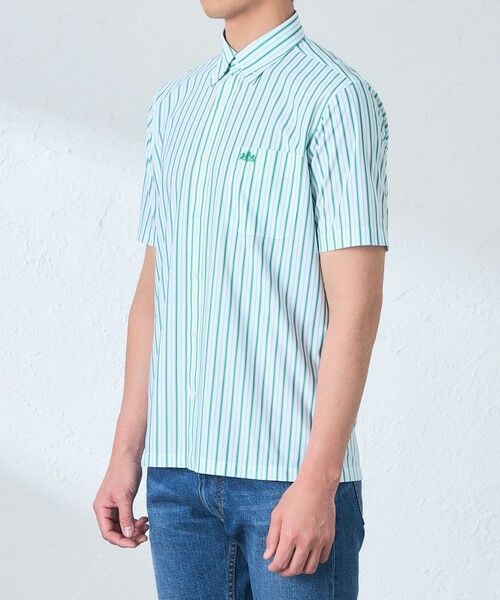 BAKER STREET / ベイカー・ストリート シャツ・ブラウス | BEYONTECH(R) オルタネートストライププリントジャージーシャツ | 詳細4