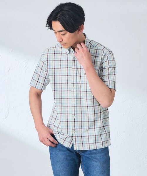 BAKER STREET / ベイカー・ストリート シャツ・ブラウス | マドラスチェックシャツ（ブラウン2）