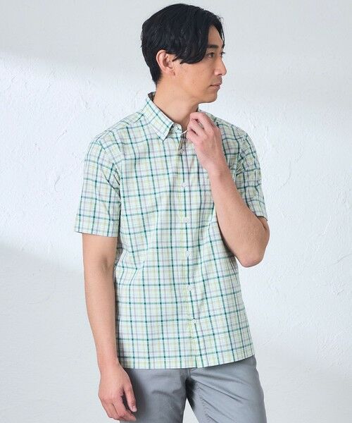 BAKER STREET / ベイカー・ストリート シャツ・ブラウス | マドラスチェックシャツ（グリーン2）