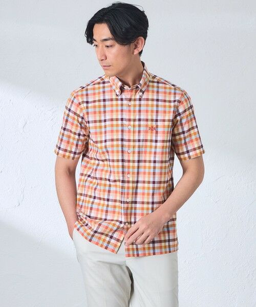 BAKER STREET / ベイカー・ストリート シャツ・ブラウス | マルチブロックチェックシャツ（レッド1）