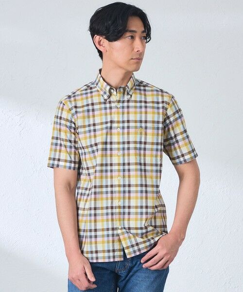 BAKER STREET / ベイカー・ストリート シャツ・ブラウス | マルチブロックチェックシャツ（マスタード1）