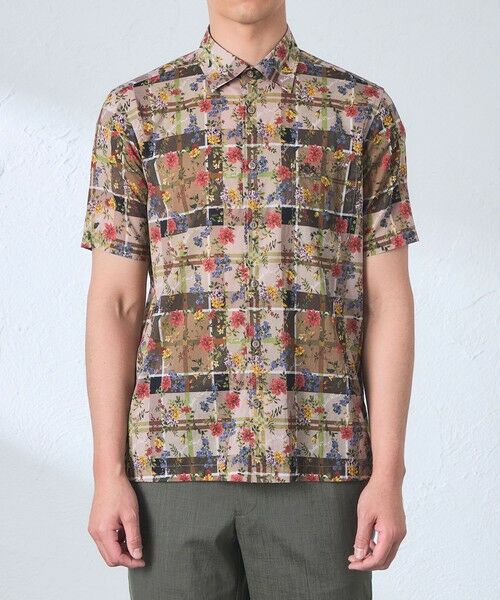 BAKER STREET / ベイカー・ストリート シャツ・ブラウス | タータン×フラワープリントシャツ | 詳細4