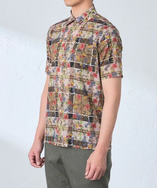 BAKER STREET / ベイカー・ストリート シャツ・ブラウス | タータン×フラワープリントシャツ | 詳細5