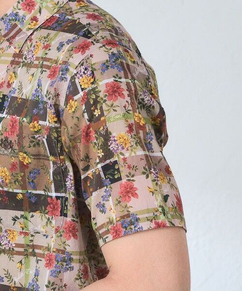 BAKER STREET / ベイカー・ストリート シャツ・ブラウス | タータン×フラワープリントシャツ | 詳細7