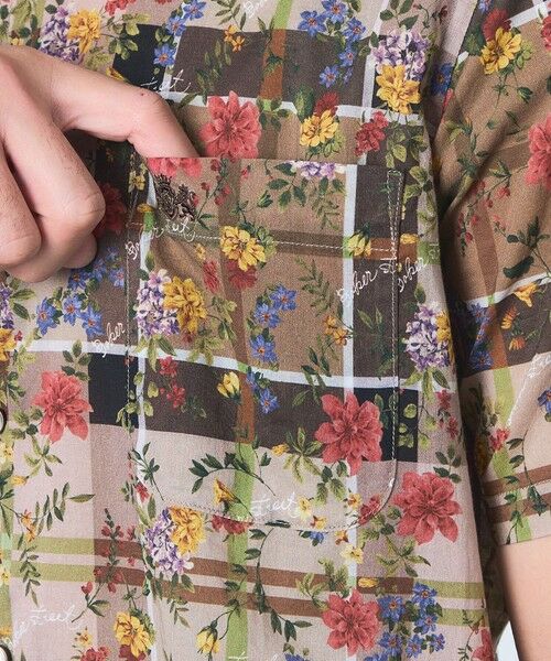 BAKER STREET / ベイカー・ストリート シャツ・ブラウス | タータン×フラワープリントシャツ | 詳細8