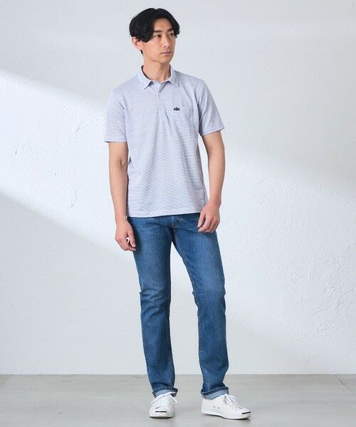 BAKER STREET / ベイカー・ストリート カットソー | 麻混ドットポロシャツ(2L・3Lあり) | 詳細5