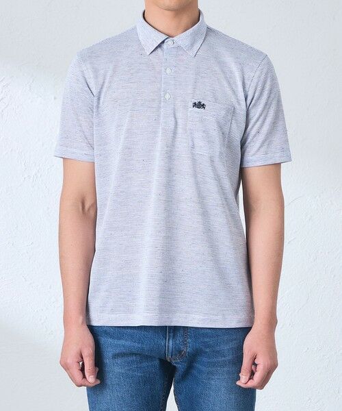 BAKER STREET / ベイカー・ストリート カットソー | 麻混ドットポロシャツ(2L・3Lあり) | 詳細6