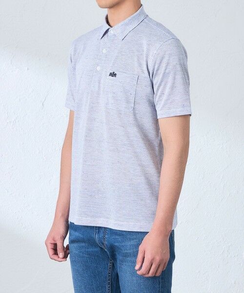 BAKER STREET / ベイカー・ストリート カットソー | 麻混ドットポロシャツ(2L・3Lあり) | 詳細7