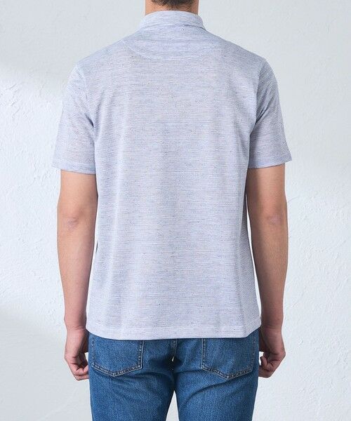 BAKER STREET / ベイカー・ストリート カットソー | 麻混ドットポロシャツ(2L・3Lあり) | 詳細8