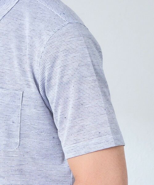 BAKER STREET / ベイカー・ストリート カットソー | 麻混ドットポロシャツ(2L・3Lあり) | 詳細9