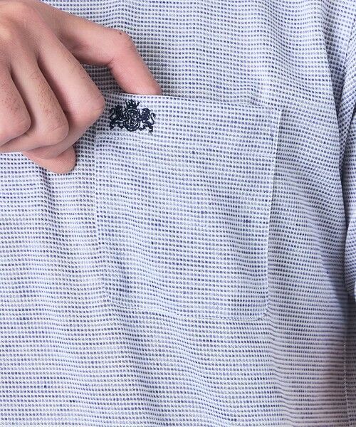 BAKER STREET / ベイカー・ストリート カットソー | 麻混ドットポロシャツ(2L・3Lあり) | 詳細10