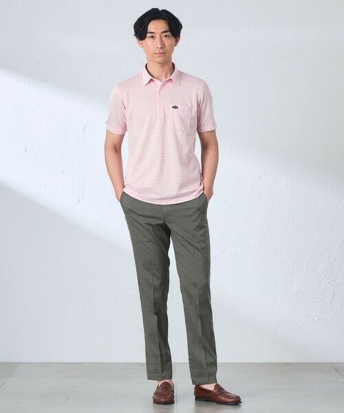 BAKER STREET / ベイカー・ストリート カットソー | 麻混ドットポロシャツ(2L・3Lあり) | 詳細2