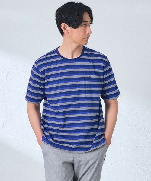 BAKER STREET / ベイカー・ストリート カットソー | 天竺カノコボーダーTシャツ（ブルー2）