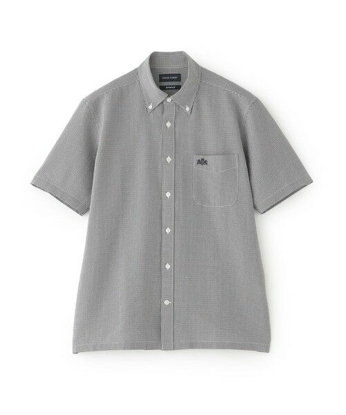 BAKER STREET / ベイカー・ストリート シャツ・ブラウス | 【吸水速乾/UVカット】BEYONTECH(R) サッカーギンガムシャツ(2L・3Lあり)(グレー2)