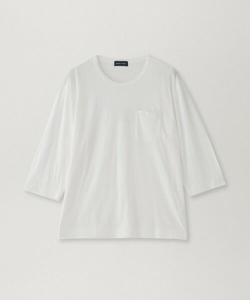 BAKER STREET / ベイカー・ストリート カットソー | 【接触冷感】BEYONTECH(R) 七分袖強撚天竺Tシャツ(ホワイト1)