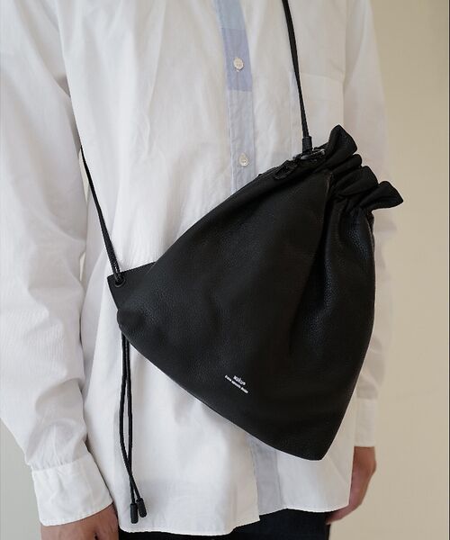 alfredoBANNISTER / アルフレッド・バニスター ショルダーバッグ | 【waku】KURO drawstring bag / 巾着ショルダー | 詳細1