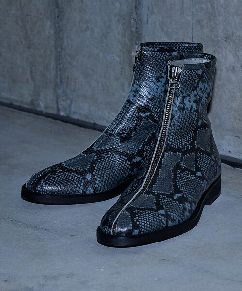alfredoBANNISTER / アルフレッド・バニスター ブーツ(ショート丈) | 【MADE IN JAPAN】センタージップ スネーク レザー ブーツ | 詳細15