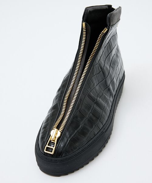 alfredoBANNISTER / アルフレッド・バニスター スニーカー | 【LEON別注】ダブルジップ 型押し スニーカー | 詳細10